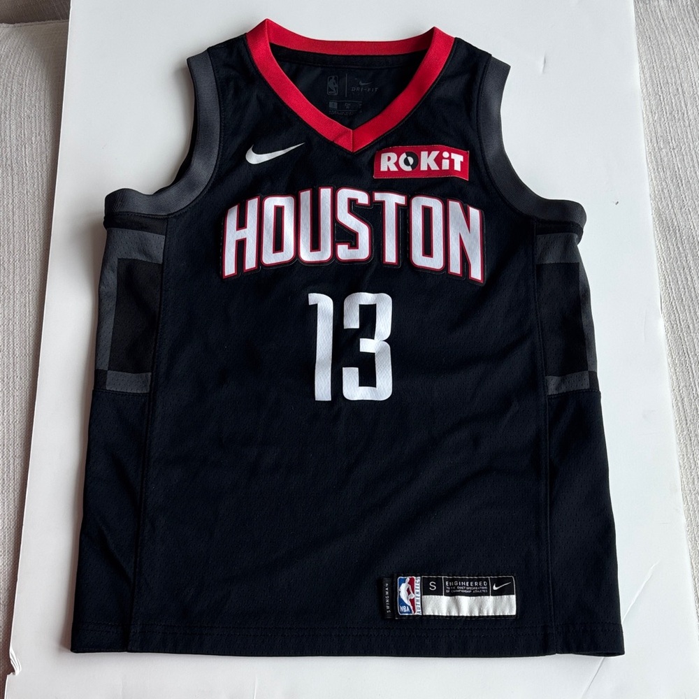 Nike Kids Houston Basketball Jersey - Black with Red Accents